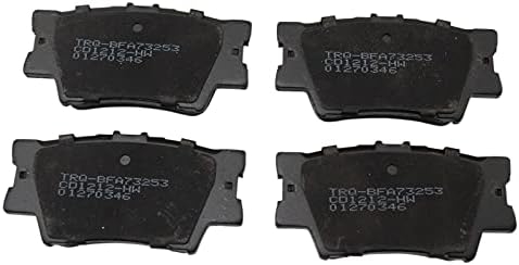 TRQ Rear Ceramic Brake Pad Set Includes Contact Point Grease Hardware