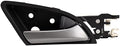 TRQ Passenger Side Interior Door Handle Black Housing with Silver Lever