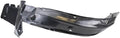 TRQ Front Right Inner Fender Liner Black Passenger Side