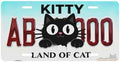 Cute Black Cat Front License Plate Car Decorative License Plates