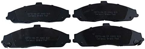 TRQ Front Brake Pads Ceramic Hardware Wear Sensor