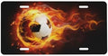 Football Flame Fire Front License Plate 6" * 12" for Women