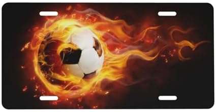 Football Flame Fire Front License Plate 6" * 12" for Women