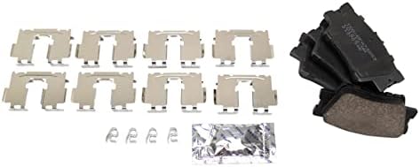 TRQ Rear Ceramic Brake Pad Set Includes Contact Point Grease Hardware