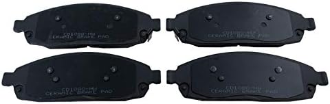 TRQ Front Brake Pads Ceramic Hardware Wear Sensor