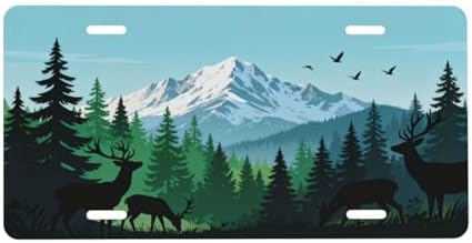 Mountain Forest Elk Front License Plate 6" * 12" for Women