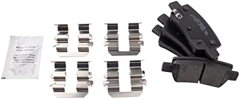 TRQ Rear Brake Pads Ceramic Hardware Wear Sensor