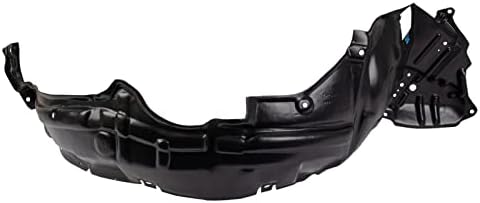 TRQ Front Right Inner Fender Liner Black Passenger Side