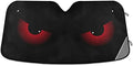 Scary Evil Red Eyes Car Windshield Sun Shade Foldable UV Ray Sun Visor Protector Sunshade to Keep Your Vehicle Cool (55" x 27.6")