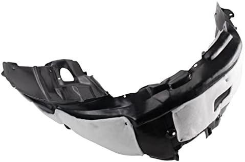 TRQ Front Right Inner Fender Liner Black Passenger Side
