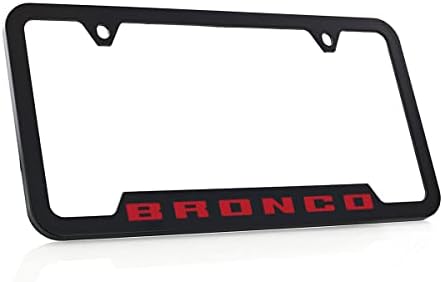 Ford Bronco UV Printed License Plate Frame - Red