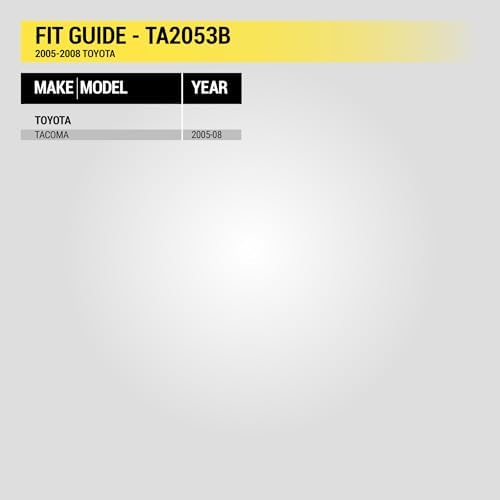 Scosche TA2053B Double DIN Radio Install Dash Kit Compatible with Select 2005-2008 Toyota Tacoma - Aftermarket Car Stereo Installation Kit - See Fit Guide in Images to Verify Vehicle Compatibility