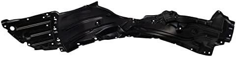TRQ Front Right Inner Fender Liner Black Passenger Side