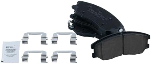TRQ Front Brake Pads Ceramic Hardware Wear Sensor