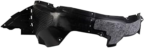 TRQ Front Right Inner Fender Liner Black Passenger Side