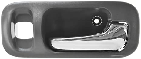TRQ Front Interior Inside Door Handle Chrome Gray Pair Set Kit