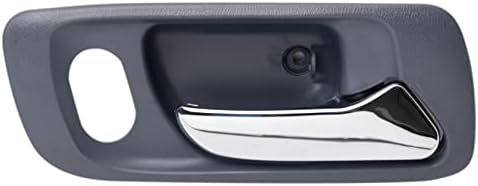 TRQ Front Right Interior Door Handle Blue Housing with Chrome Lever