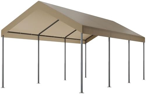 Shintenchi 10x20 FT Heavy Duty Carport,Khaki - Image 7