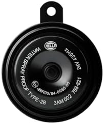 HELLA 002768821 Black 92mm 24V Disc Horn Kit (Universal Fit)