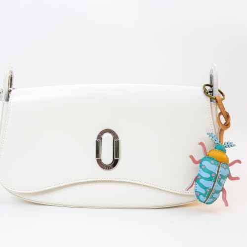 Insects Leather Bag Charm - Unique Purse Charm Keychain for Backpacks