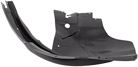 TRQ Front Right Rearward Inner Fender Liner Black Passenger Side