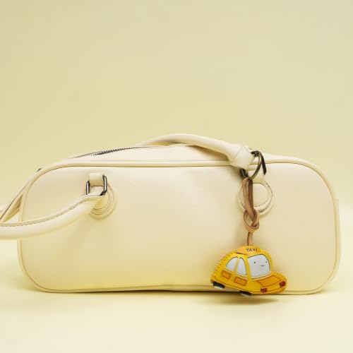 Travel Icon Leather Bag Charm - Unique Keychain Purse Charm For Handbags