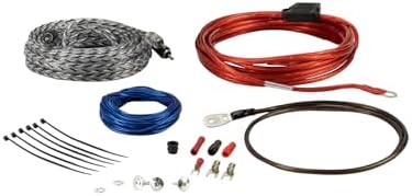 Scosche KPA12CC 12 Gauge Speaker Wire Kit, Complete Car Audio Wiring Kit for Amplifier Installation with Power & Ground Cables, RCA Audio Cable, Speaker Wire, Fuse Holder & Terminals
