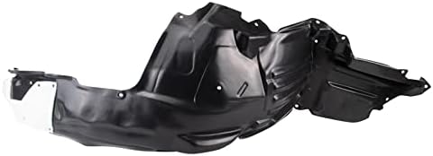 TRQ Front Right Inner Fender Liner Black Passenger Side