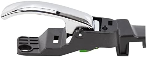 TRQ Front Left Interior Door Handle Black Housing with Chrome Lever Drivers