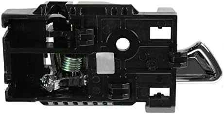 TRQ Inside Door Handle Black Chrome Driver Passenger Pair