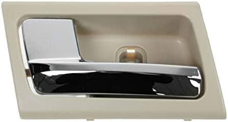 TRQ Camel & Chrome Inner Inside Door Handle Pair Set