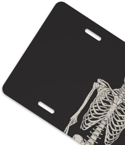 Skull Gothic Human Front License Plate 6" * 12" for Women