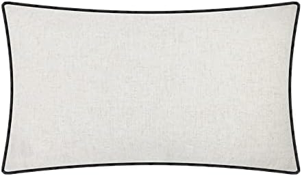 JWH Bird Throw Pillow Cover 14x24 Beige Turquoise Blue Grey - Image 2