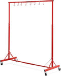 VEVOR Painting Rack, 5 ft-7 ft Adjustable Height, 66 lbs Capacity Automotive Paint Stand, 8 Hooks Drying Rack With 4 Swiveling Wheels, Auto Body Stand for Repair Shops & Garage by VEVOR