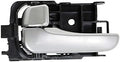 TRQ Rear Left Interior Door Handle Silver Drivers Side