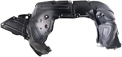 TRQ Front Right Inner Fender Liner Black Passenger Side