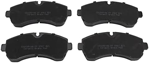 TRQ Front Ceramic Brake Pad Set Includes Contact Point Grease and Hardware