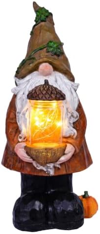 Topadorn Fall Gnome Decor with LED Light, Thanksgiving Tabletop Decoration by Topadorn