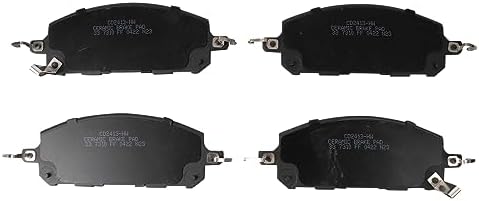 TRQ Front Brake Pads Ceramic Hardware Wear Sensor