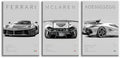CSLGQGV Car Poster Vintage Racing Car Wall Art Supercar Canvas Prints Painting For Men Room Pictures Guys Dorm Room Aesthetics Decor Bedroom Office (black and white car frame, 12x16in) by CSLGQGV