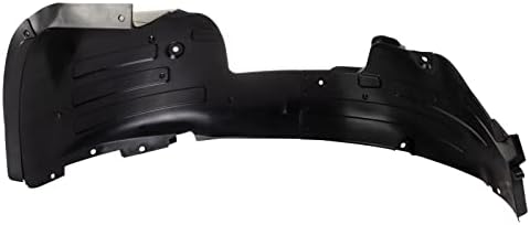 TRQ Front Right Inner Fender Liner Black Passenger Side