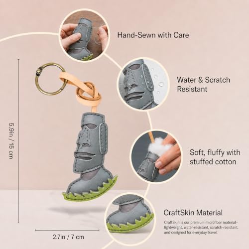 Travel Icon Leather Bag Charm - Unique Keychain Purse Charm For Handbags