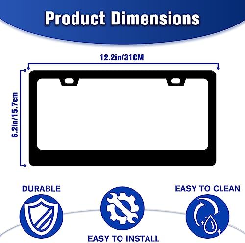 2pcs Blood Splattered License Plate Frame Stainless Steel Car Parts 6x12 in