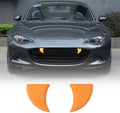 Car Fangs for Mazda MX5 Miata MX-5 ND 2016-2025 ccessories Halloween Decoration Car Teeth, Bumper Funny Decor, Spooky & Fun Vampire Fangs Teeth for Front Grille, ABS (Orange)