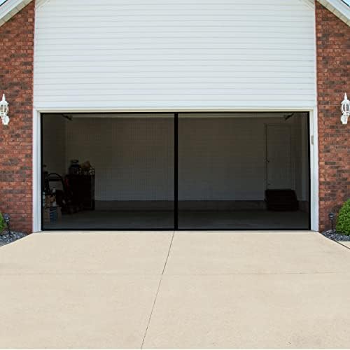 Magnetic Garage Door Screen for Two Car Garage- Heavy Duty Weighted Garage Enclosure Curtain for Mosquito, Insect and Sun Protection by Pure Garden - Image 2