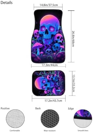Psychedelic Skull Floor Mats