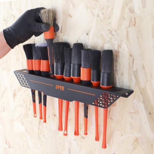 SPTA Car Detailing Brush Holder Detail Brush Rack Detailing Brushes Organizer, Ideal for Garage Workshop, Putting 12 car Detailing Brushes - Image 6