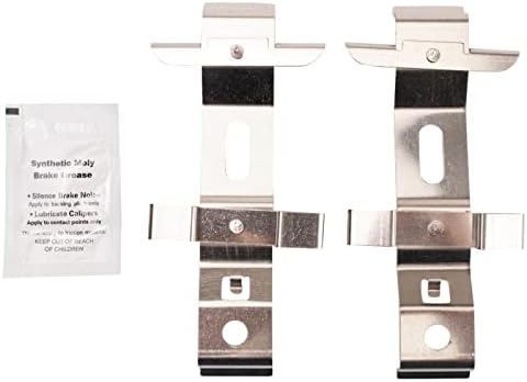 TRQ Front Ceramic Brake Pad Set Includes Contact Point Grease and Hardware