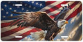 American Flag Eagle Front License Plate 6" * 12" for Women
