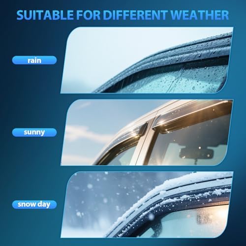Nilight Tape-On Rain Guards for Jeep Renegade 2015-2024, 4PCS